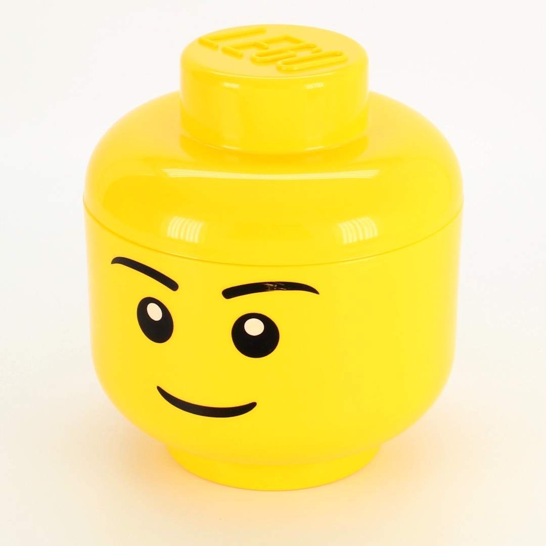 Úložný box ve tvaru hlavy panáčka Lego - bazar OdKarla.cz.