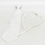 Dětská bílá polyesterová kravata