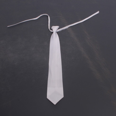 Dětská bílá polyesterová kravata
