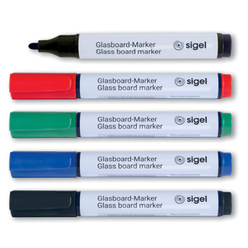 Sada popisovačů Sigel GL711, barevné, 5 ks