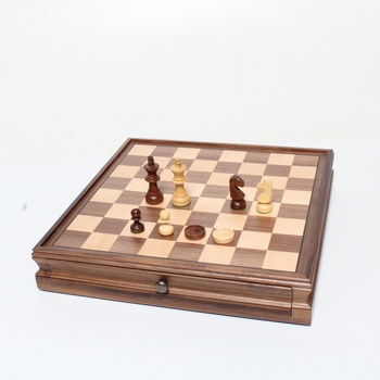 Dřevěné Šachy a Dáma A&A ‎1001.380.03